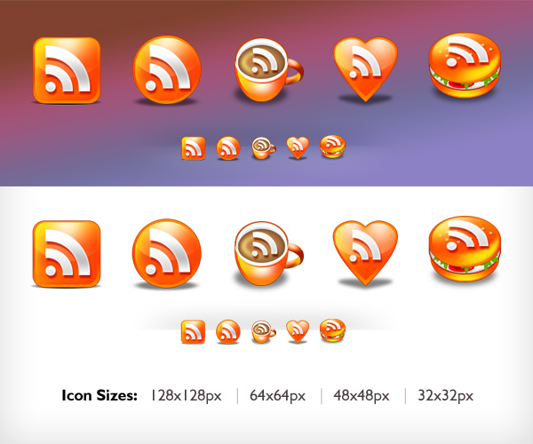 Deliciously brilliant RSS icons pack (Download PSD & PNG)