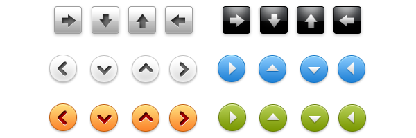 Arrow buttons PSD pack