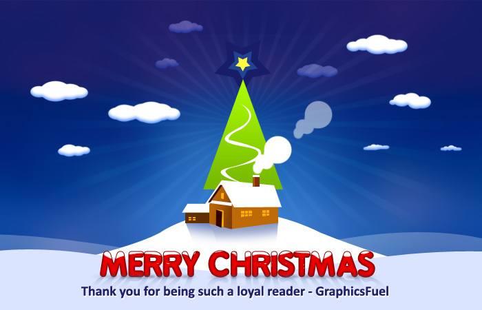 Christmas greeting card PSD