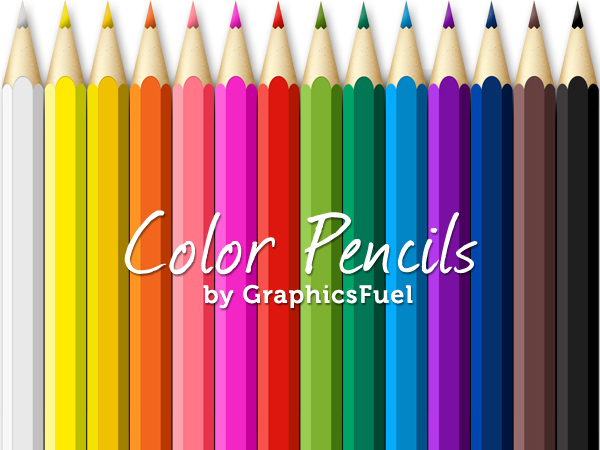 Color pencils PSD pack