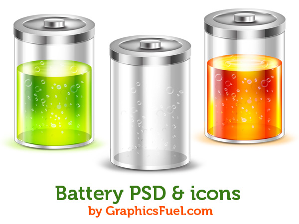 Battery PSD & icons