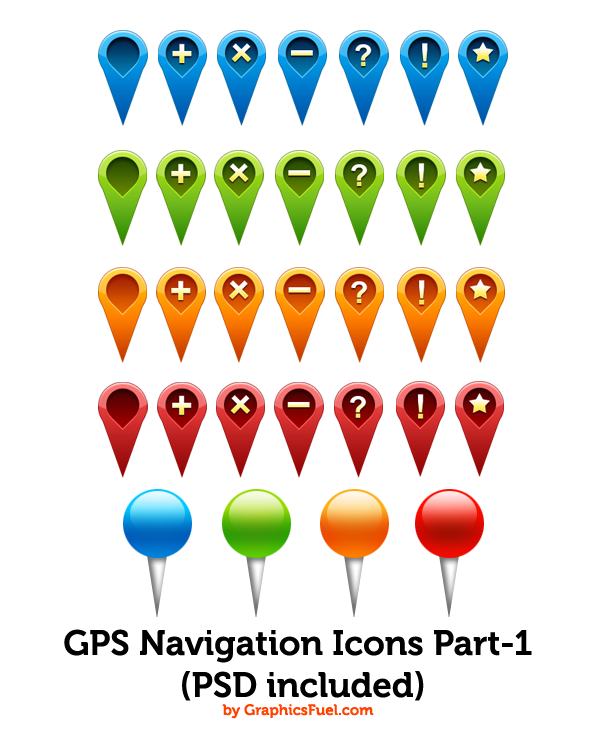 GPS navigation icons Part-1