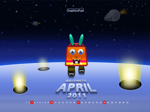 Wallpaper calendar: April 2011