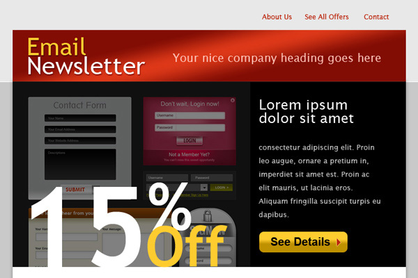 HTML email template