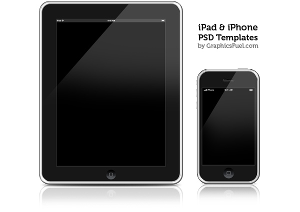 iPhone & iPad PSD templates & icons