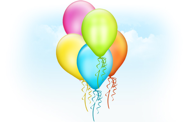 Balloons PSD template