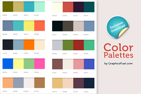 Excellent color palettes (PSD)