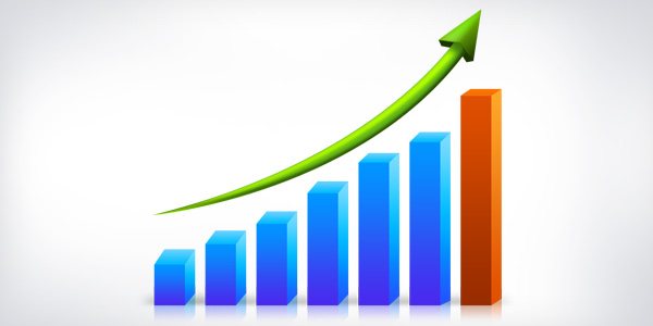 Business growth graph (PSD)