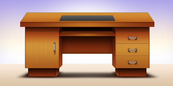 Computer office table design (PSD)