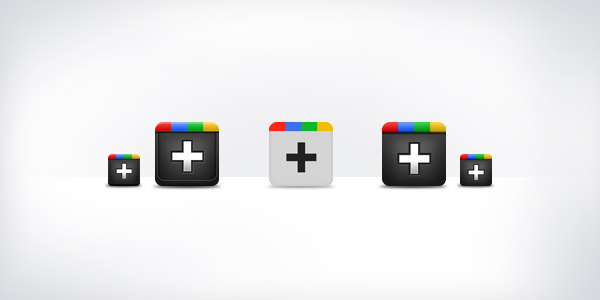 Google plus icons (PSD)