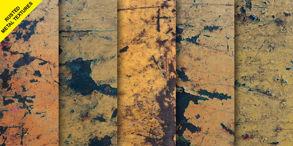 Rusted scratched metal textures