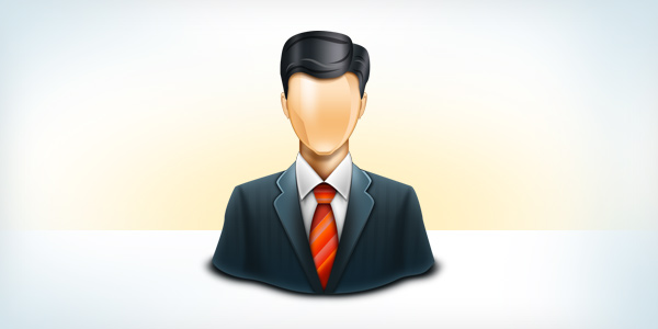 Business user icon (PSD & PNG)