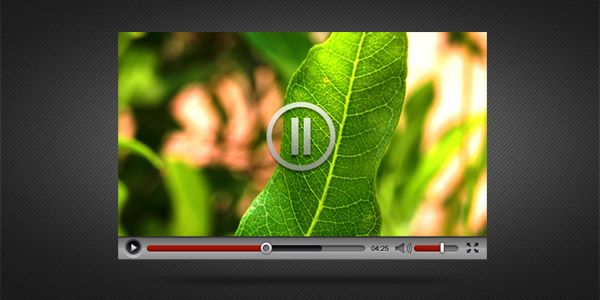 Video player interface PSD