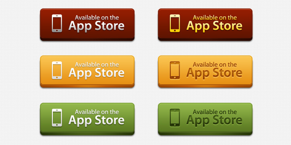 12 App Store download buttons (PSD)