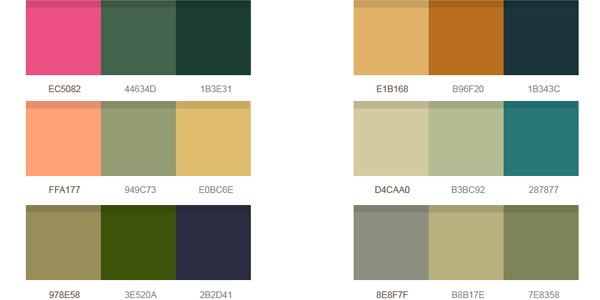 14 wonderful color palettes (PSD)