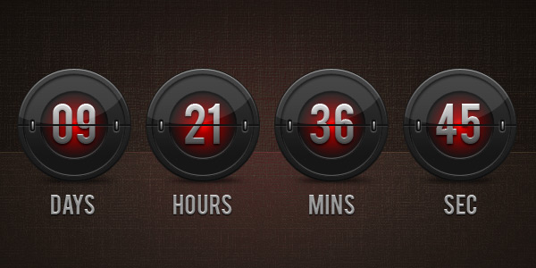 Flip clock countdown (PSD)