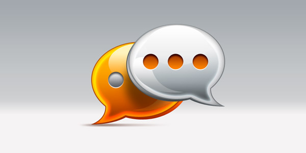 comments / speech bubble icon (PSD)