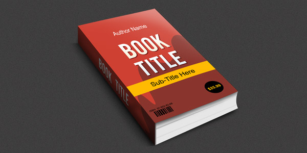 Smart objects 3D book mockup (PSD)