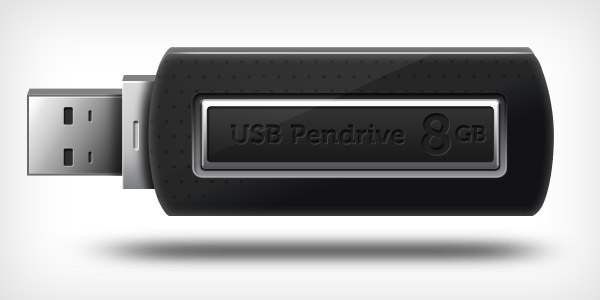 USB pen-drive icon (PSD)