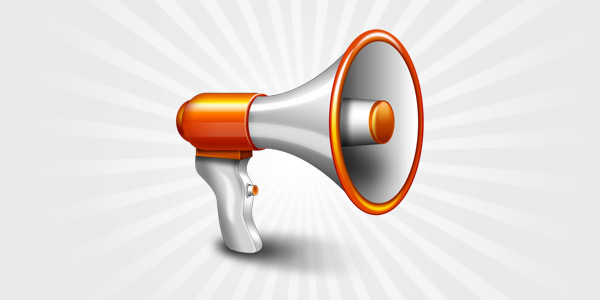 Megaphone icon (vector PSD)