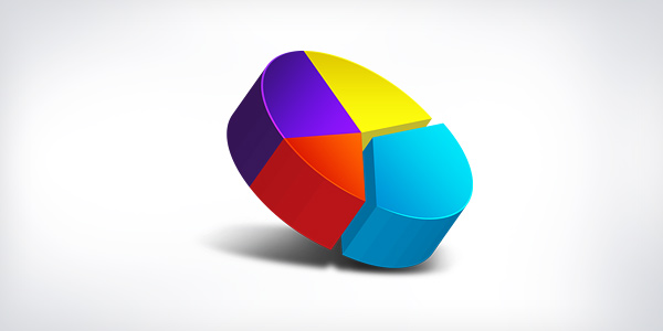 3D pie chart icon