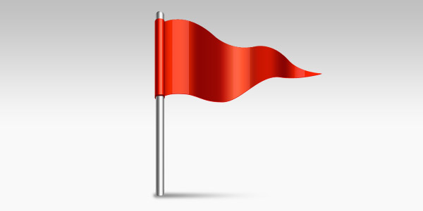 Waving flag icon (PSD)