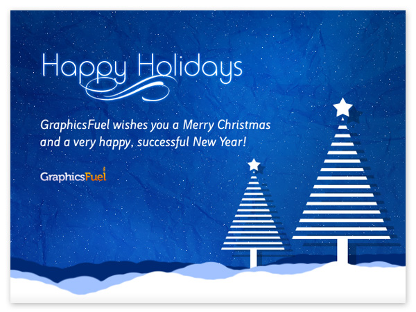 Happy Holidays greeting card (PSD)