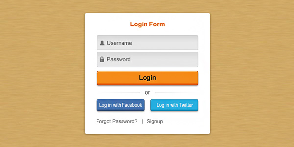 Pretty clean login form (PSD)