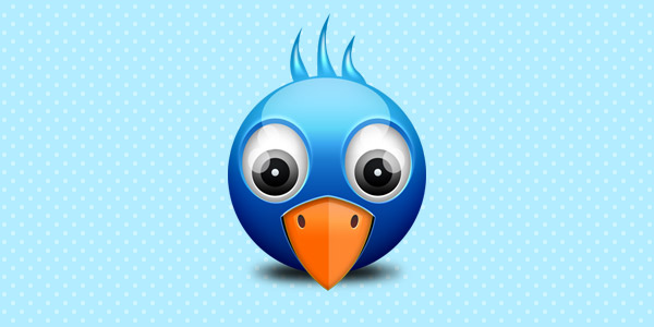 Little Twitter birdie icon (PSD)