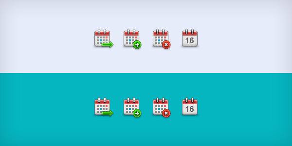 Small Calendar Icons (PSD & PNG)