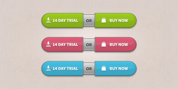 Trial-Buy Buttons (PSD)