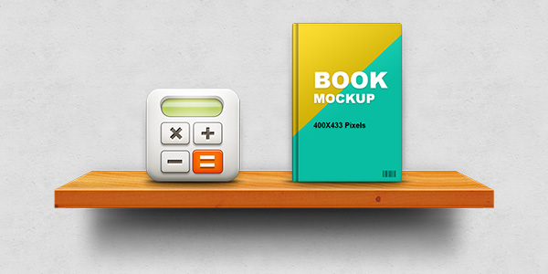 Wooden Shelf Display Mockup (PSD)