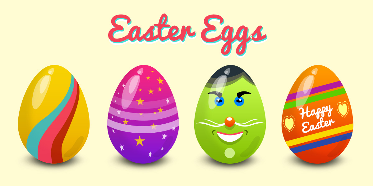 Easter Eggs Vector PSD