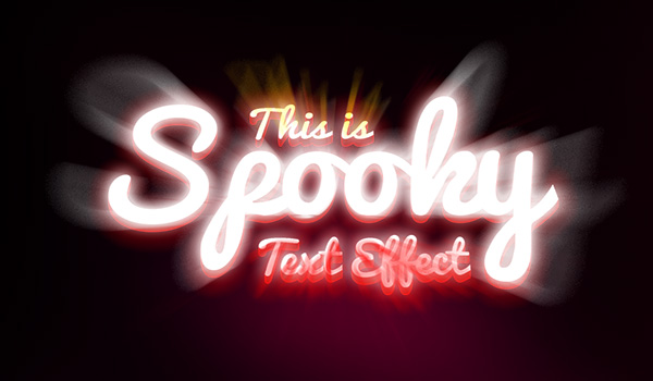 Spooky Text Effect PSD