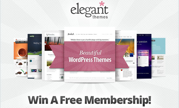 3 WordPress Themes Lifetime Membership Giveaway from ElegantThemes