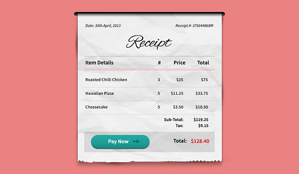 Payment Receipt PSD