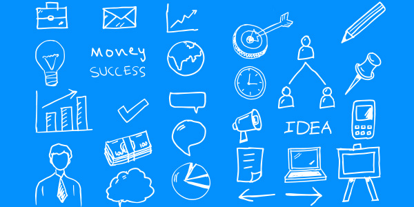 27 Business Doodles (Vector PSD)