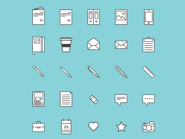 25 Free Illustrative Vector Icons