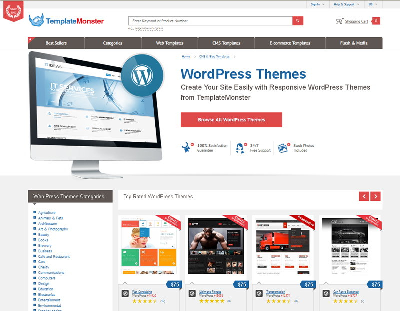 Giveaway: 5 WordPress Themes from TemplateMonster