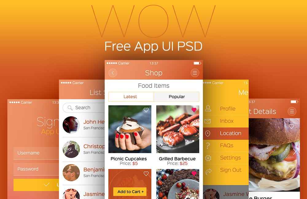 WOW: Modern Mobile App UI