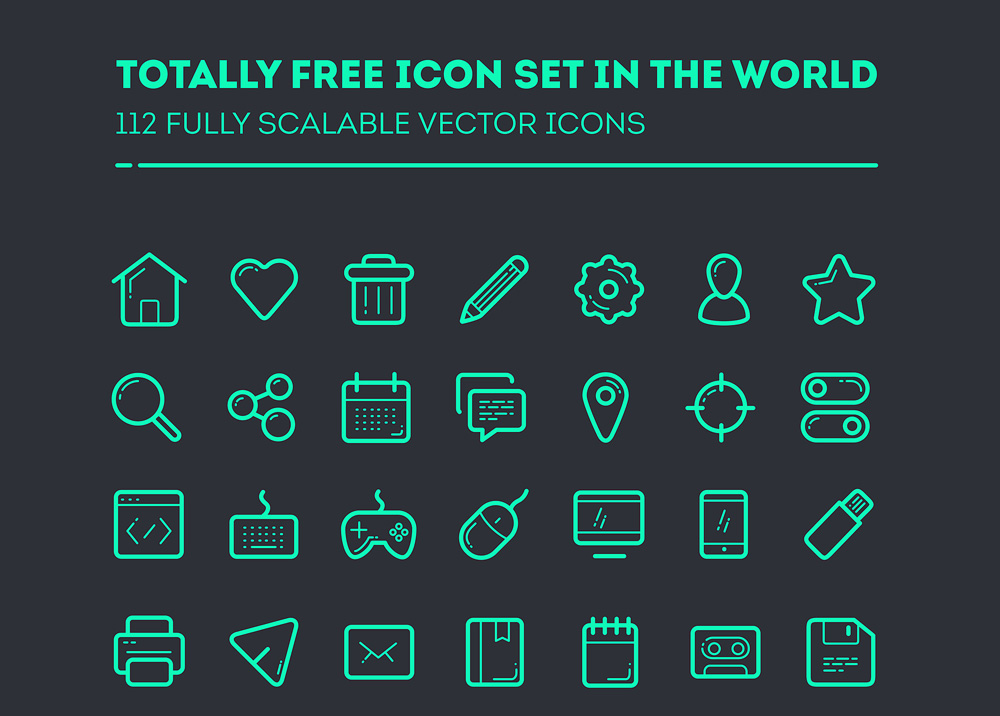 112 Free Vector Icons & Font