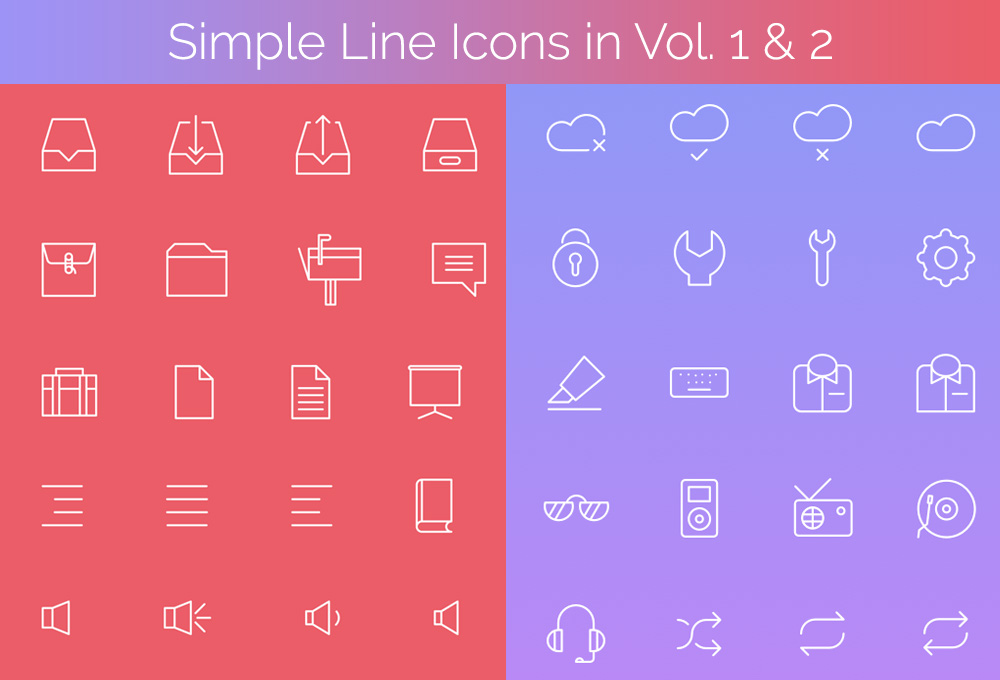 200+ Free Simple Line Icons