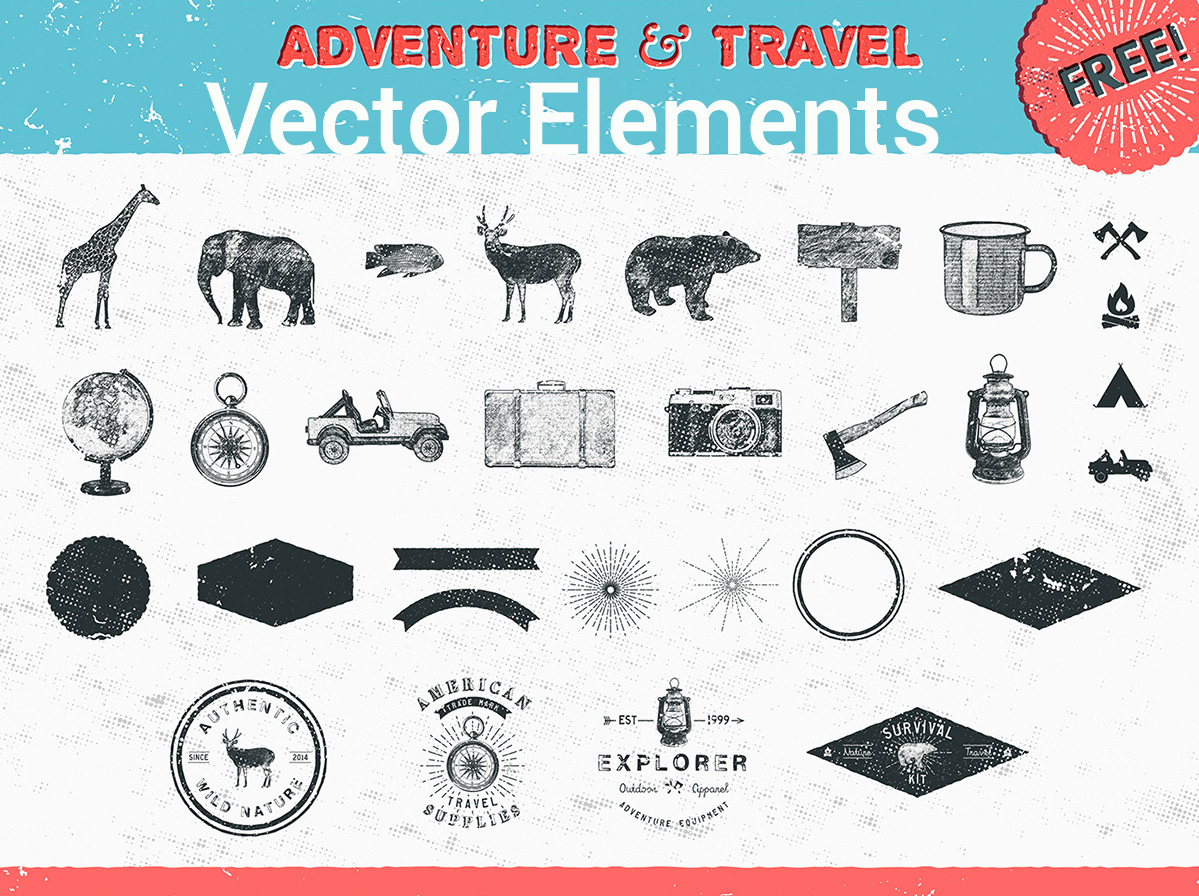 26 Adventure and Travel Vector Elements