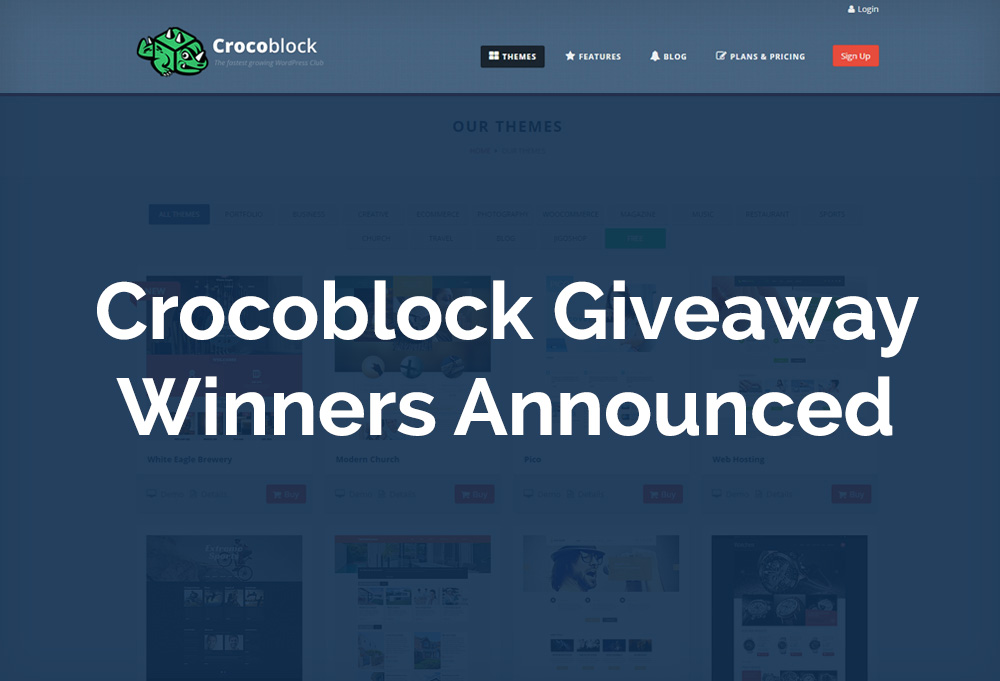 CrocoBlock Giveaway Winners Announced