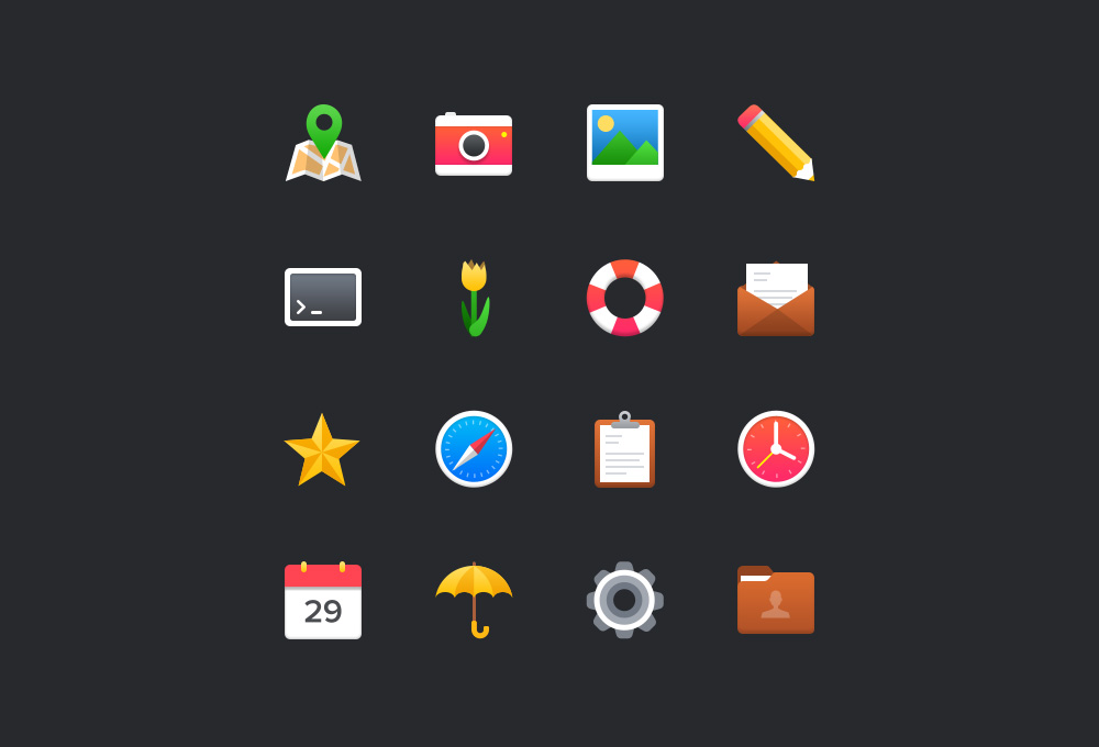 Free Colorful Icon Set