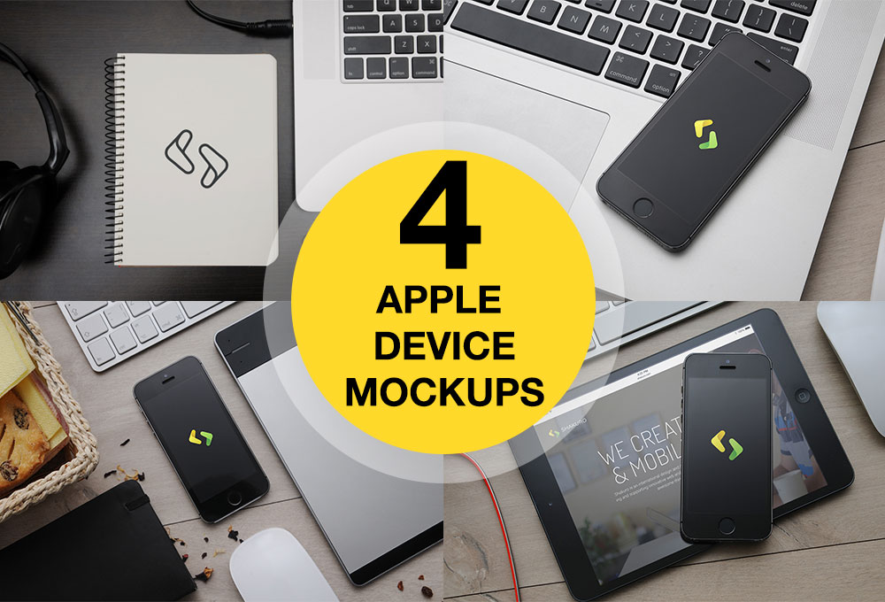 iPhone 5, iPad and Macbook Mockups