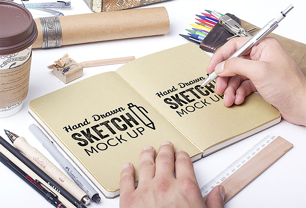 Free Hand Drawn Sketch Mockups