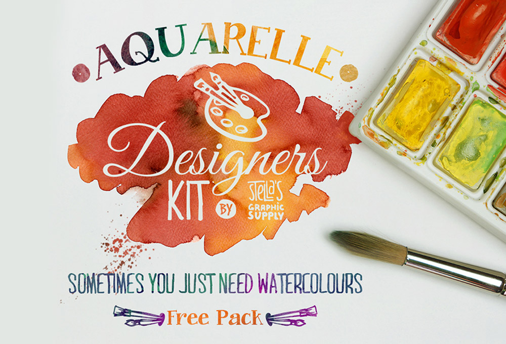 Watercolor Layer Styles and Shapes Mini Kit