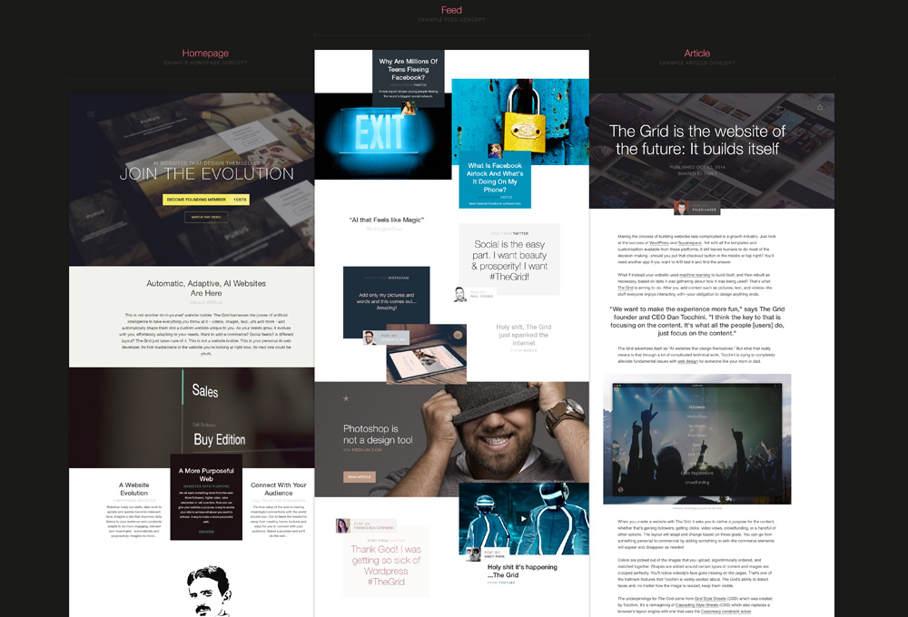 The Grid: FREE Website PSDs