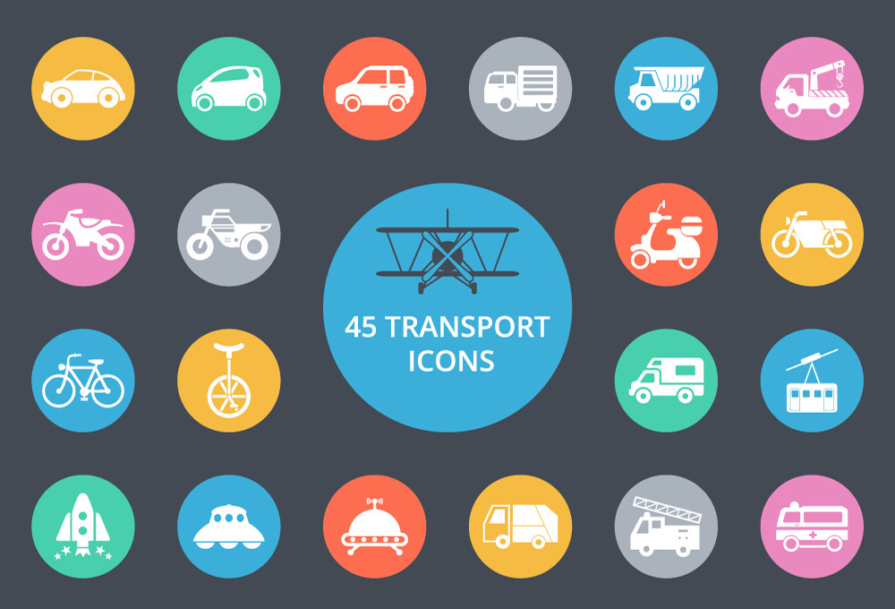 Exclusive: 45 Free Transport Icons